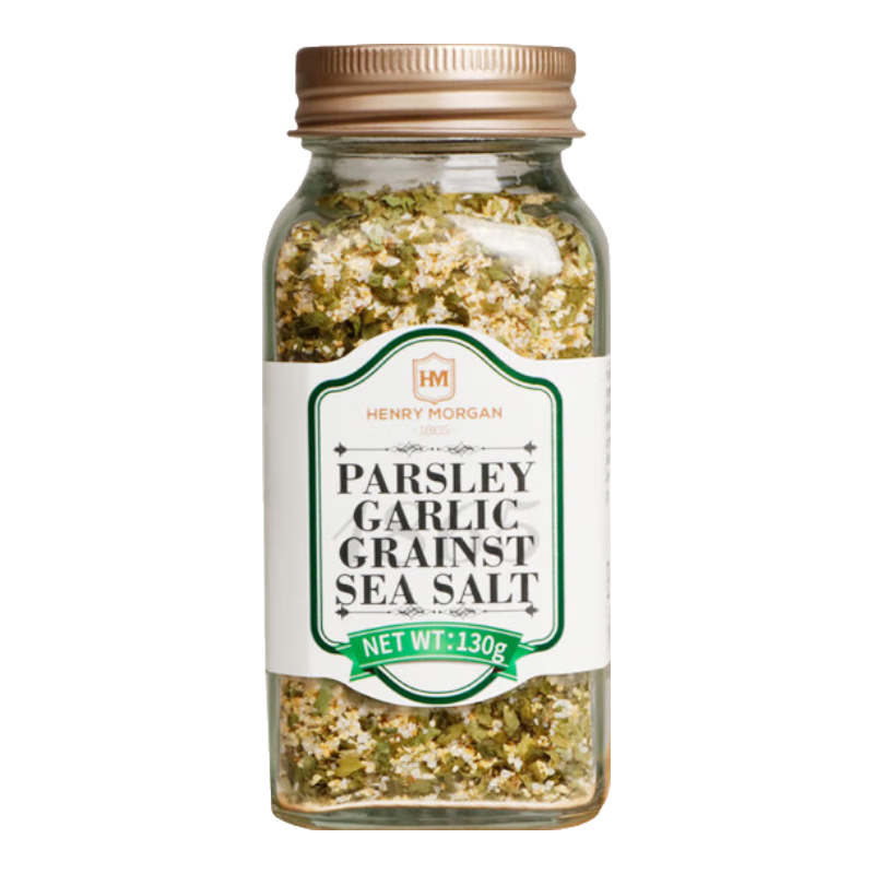 亨利摩根歐芹海鹽大蒜粉 意大利進口0添加輕食水煮菜牛排意面調(diào)味料 歐芹大蒜海鹽粉130g+進口羅勒碎13g