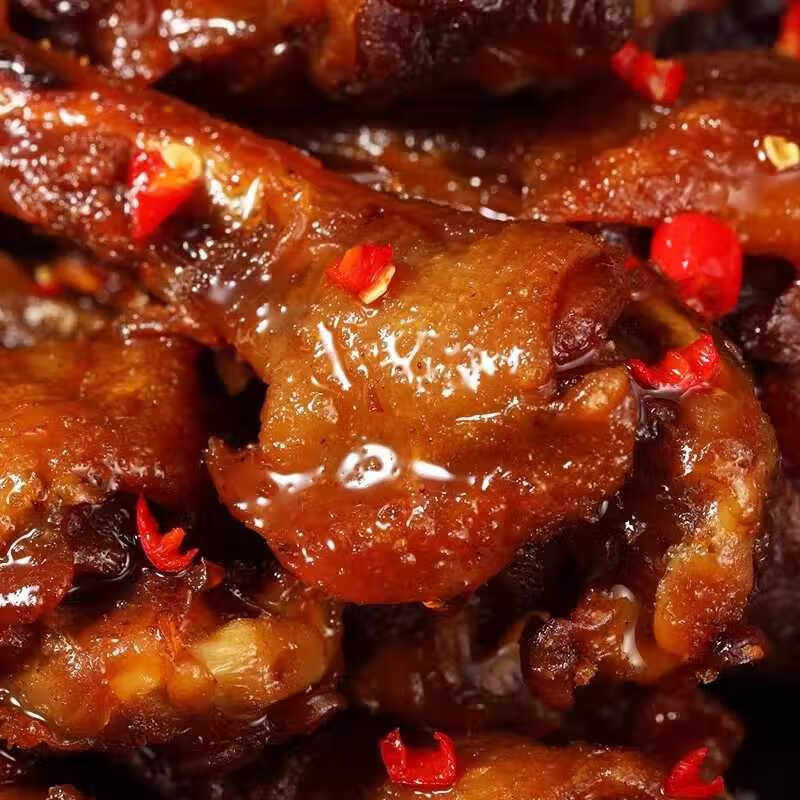 味滋源卤味零食鸭小腿鸭翅香辣卤香味鸭肉类零食麻辣小吃熟食食品 香辣味35g*4