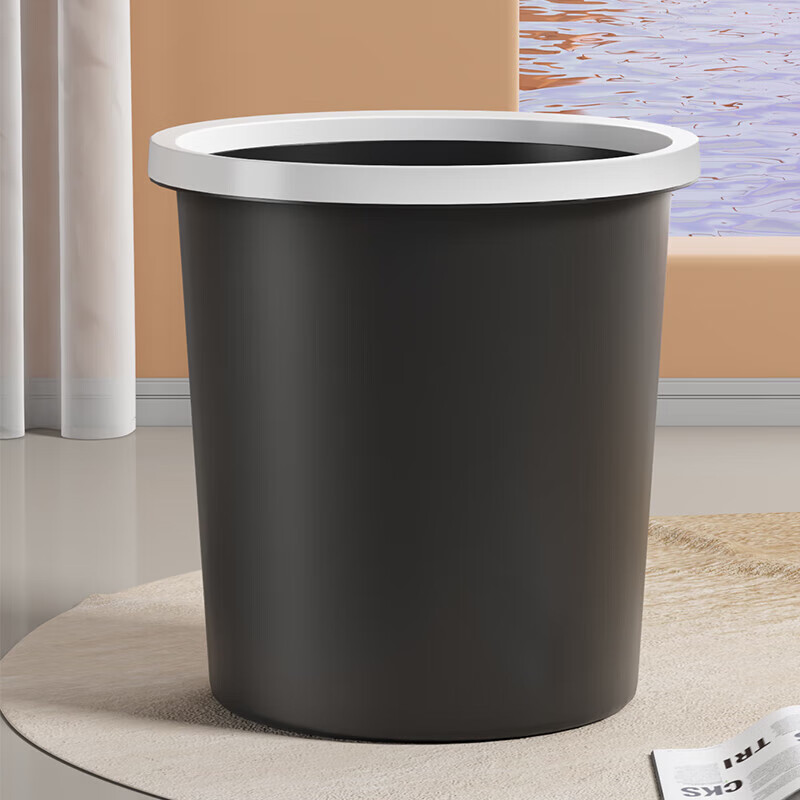 家杰优品垃圾桶压圈10L家用客厅卫生间卧室厕所垃圾桶塑料垃圾桶 10L 压圈垃圾桶