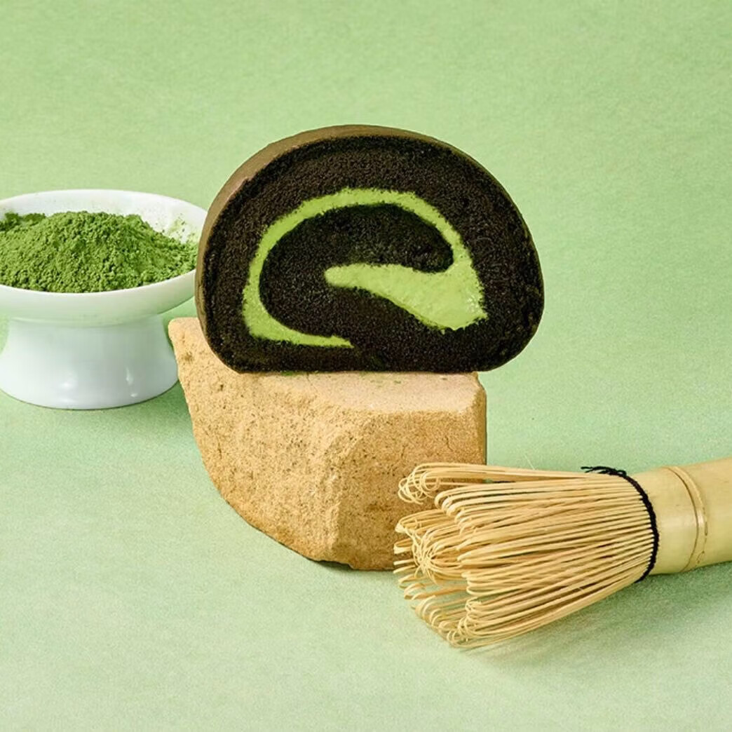 鲜京采the Roll'ING联名 黑金抹茶瑞士卷 500g/8片冰淇淋蛋糕面包甜品