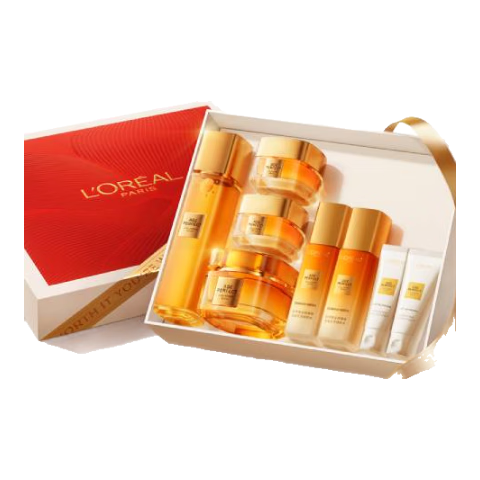 欧莱雅小蜜罐水霜礼盒套装面霜爽肤水补水抗皱护肤品生日圣诞礼物