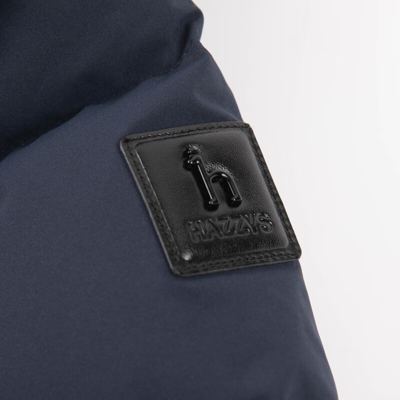 哈吉斯(HAZZYS)童装男女童羽绒服冬新可拆卸一衣两穿三防加厚外套 藏蓝 145