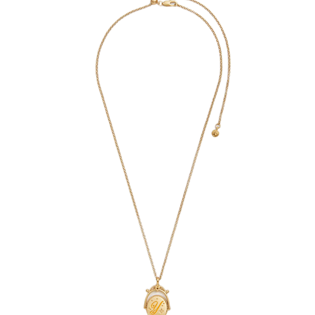 Fable【张艺凡同款】字母双面旋转珐琅彩项链女高级感小众轻奢生日礼物 字母Y双面可旋转珐琅彩项链