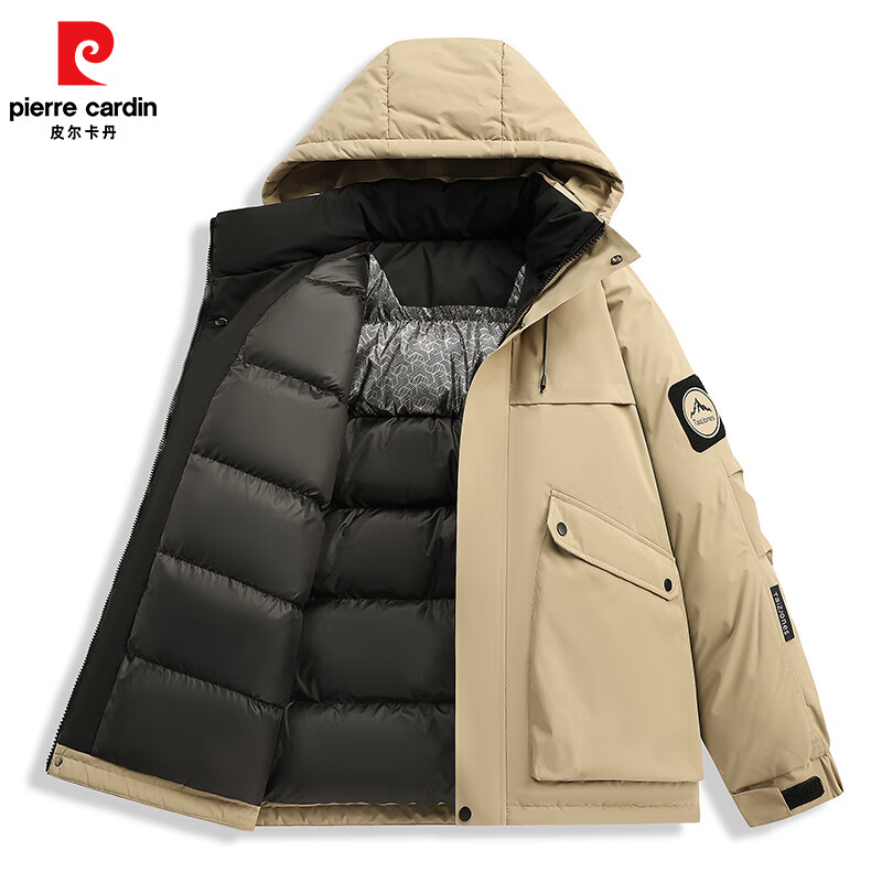皮尔卡丹（pierre cardin）2025冬季加厚保暖棉衣男士休闲百搭防寒外套棉服袄子棉袄冬 黑色 XL