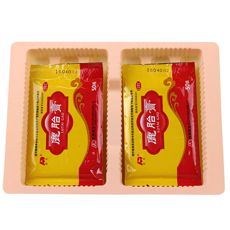 [敖东]鹿胎膏 50g*2块 2盒装 50g*2块/盒补气养血调经散寒气血不足月经不调痛经备孕涨内膜宫寒手脚凉怕冷睡眠差 敖东正品 假一赔十倍