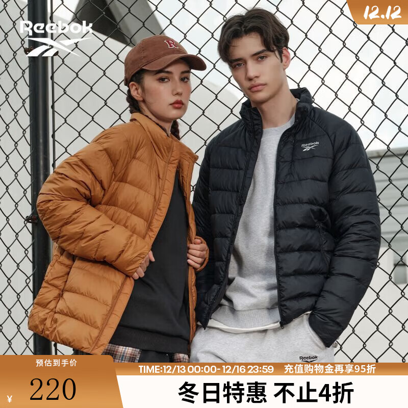 锐步锐步官方男女经典时尚复古梭织轻薄运动羽绒服夹克 23FRC275UGBH L