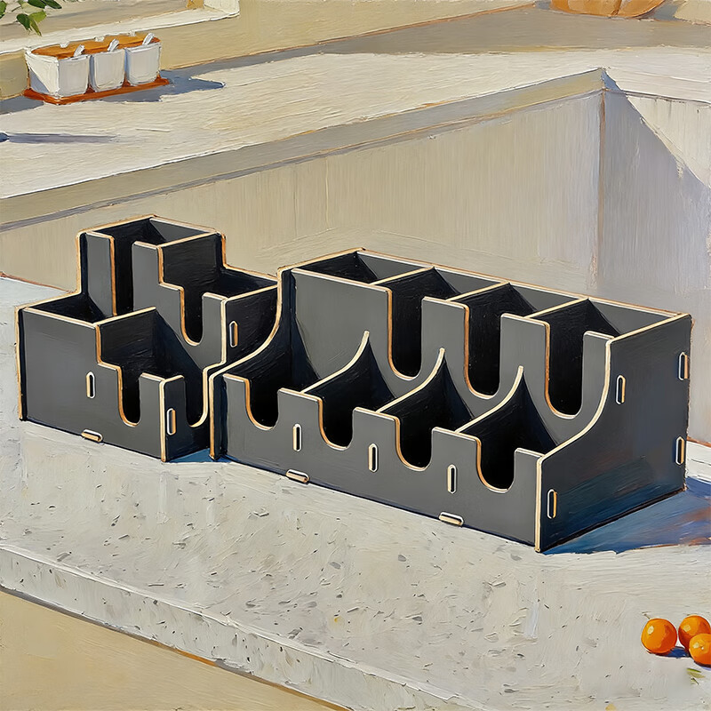 尔思家一次性纸杯杯架木质咖啡杯架杯子收纳置物架奶茶店放置架取杯器 单筒-黑色