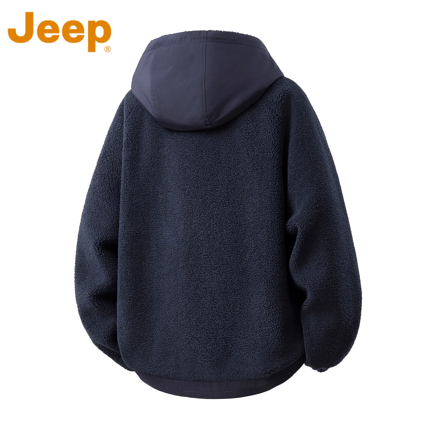 JEEP棉衣男士秋冬季2025羊羔绒外套新款摇粒绒加厚服冬装连帽夹棉夹克 紫红色【官方正品】 加厚 4XL 【建议 建议 180-195斤】