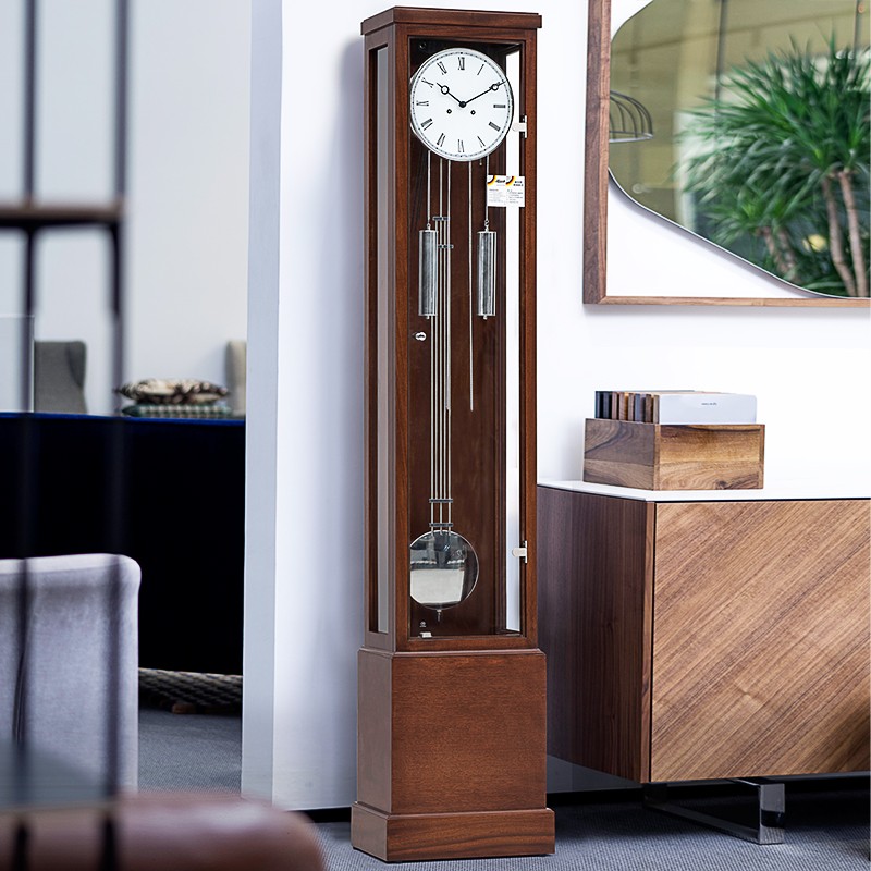 汉时(hense) 机械落地钟德国进口机芯座钟实木客厅时钟别墅报时钟表hg