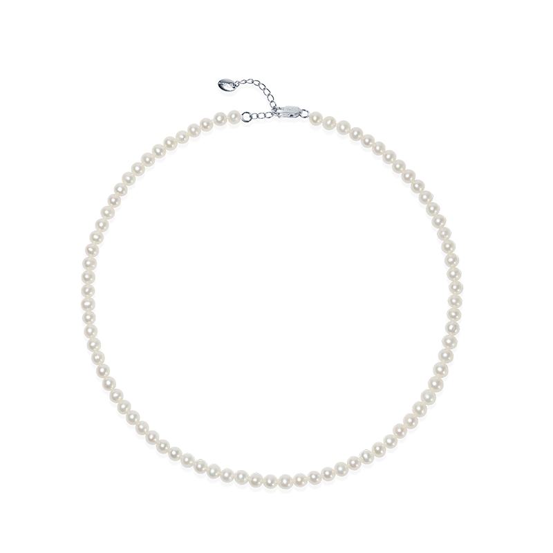 京潤珍珠項鏈女925銀韻華淡水珍珠項鏈年輕鎖骨鏈實用生日禮物送女友