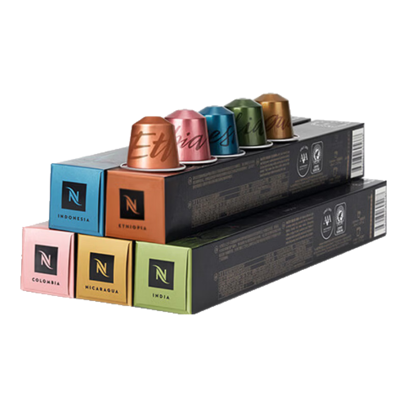 Nespresso奈斯派索胶囊咖啡意式浓缩黑咖啡瑞士进口0糖0脂节日送礼优选礼物 大师匠心50颗装