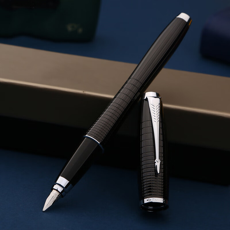 派克（PARKER）鋼筆都市黑森林系列墨水筆 男女商務(wù)辦公銥金筆 刻字定制禮品 烏木格子 0.5mm