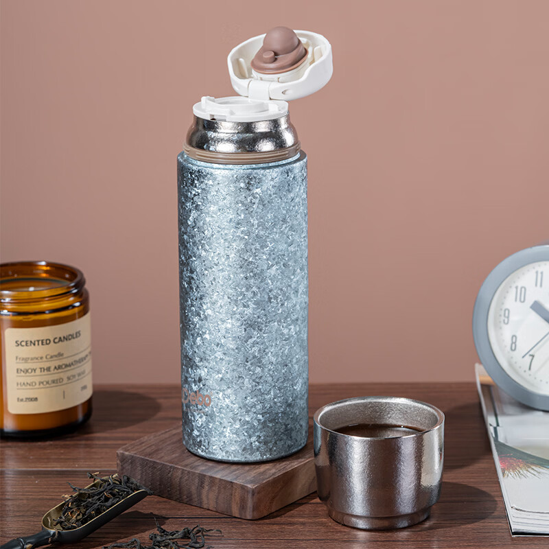 Debo德铂纯钛保温杯抗菌抑菌保温保冷轻盈便携茶水分离