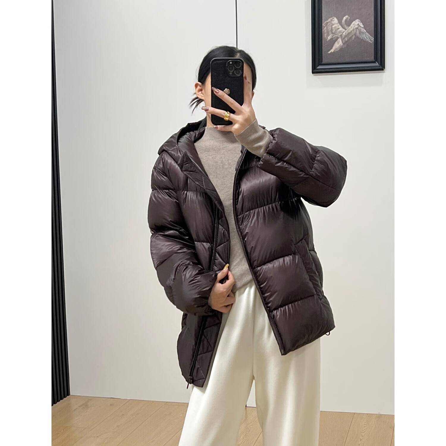 ZOPL【达人推荐】2025年冬lu同款连帽泡芙羽绒服女短款90白鹅绒W001 星蓝色 M (6) 充绒量117g 京东折扣/优惠券