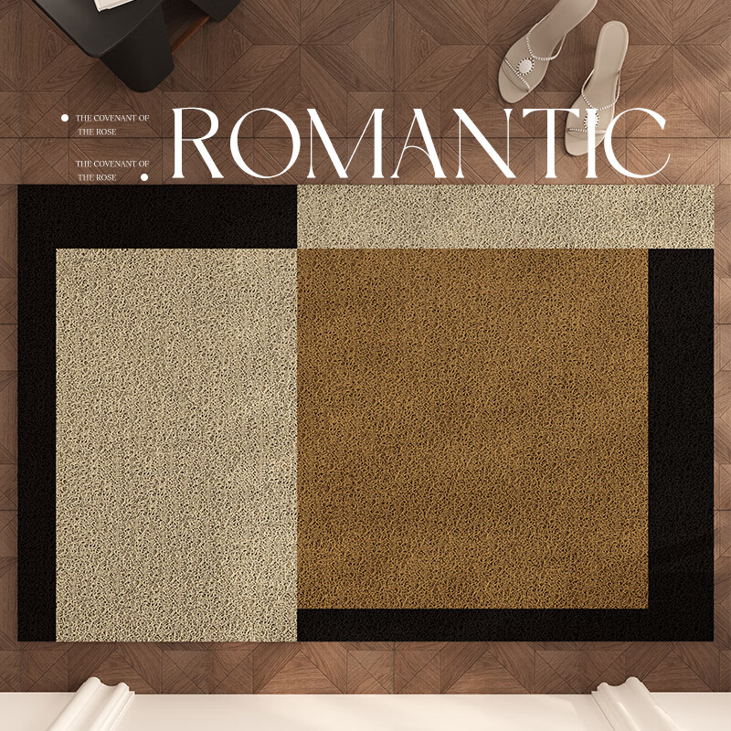 京华入户门地垫2025新款可擦洗防滑入门地毯进门门垫耐脏玄关丝圈脚垫 方幻格05人气最高 80cm*120cm 适合家庭