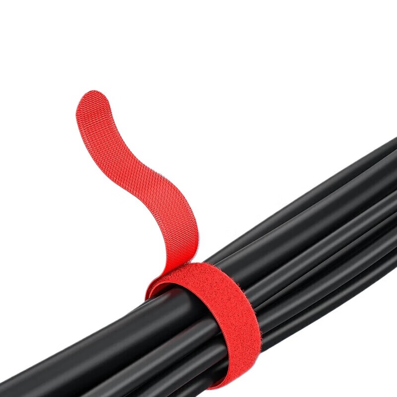 山泽【甄选好物】 电脑扎线带 自由裁剪束线带 背靠背魔术贴 线缆收纳固定整理 可裁剪魔术贴【1米】红色 MST-10