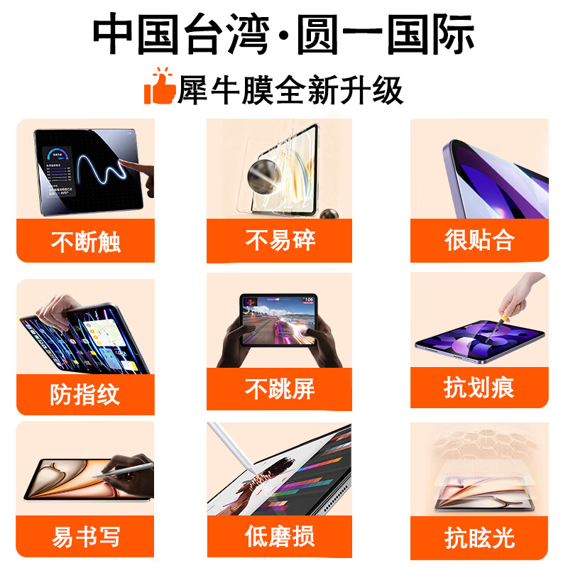 NE平板贴膜适用苹果Apple iPad苹果平板电脑保护膜屏幕磨砂防指纹低反光绘画非类纸膜犀牛膜软膜 8.3英寸 iPad mini 7/6 磨砂电竞膜丨书写不打滑丨无指纹