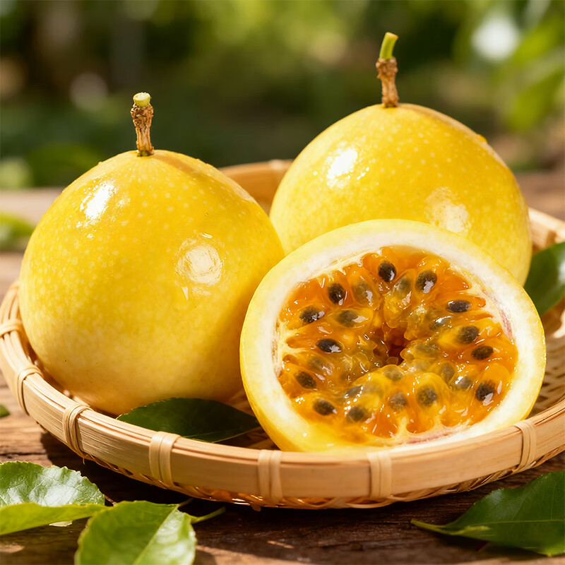 广西黄金百香果应季热带水果酸甜可口新鲜大果孕妇即食 黄金百香果(单果45-60克)1斤