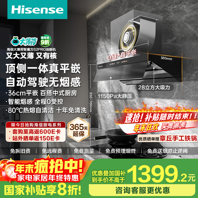 ���ţ�Hisense�����󱡺�S2Pro������ƽǶ����һ����ñ�Ƶ28�������������������̻���ȼ������Ҳ���20% 1141.24Ԫ