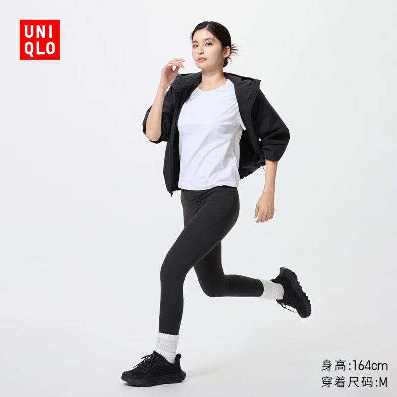 优衣库女装高弹力运动紧身裤/打底裤裤子26春夏新款483546 09 黑色 S