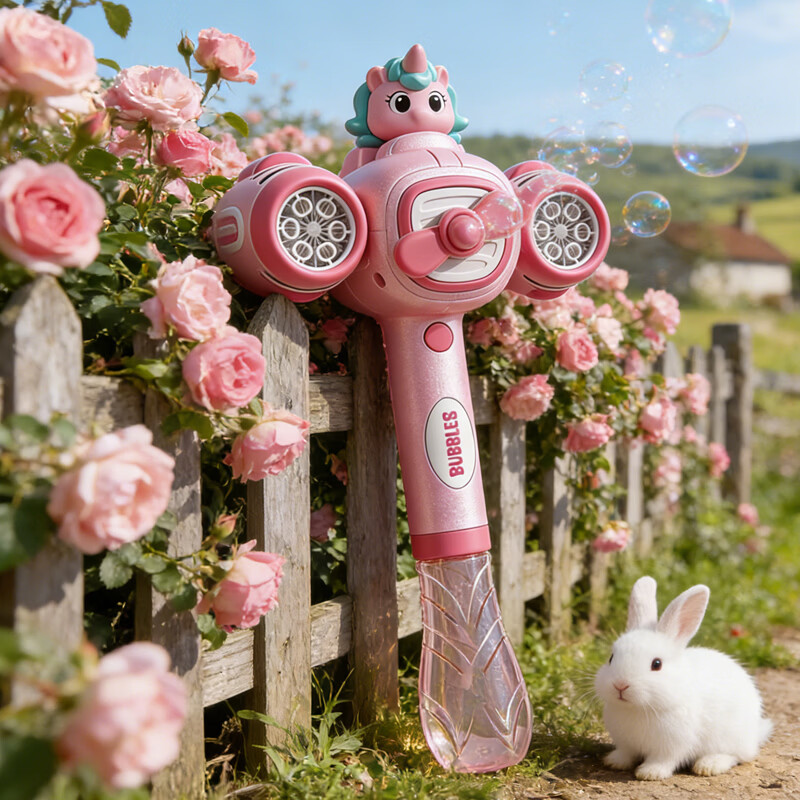 索迪吹泡泡机枪棒婴儿童玩具男女孩电动手持全自动生日六一礼物1-3岁2