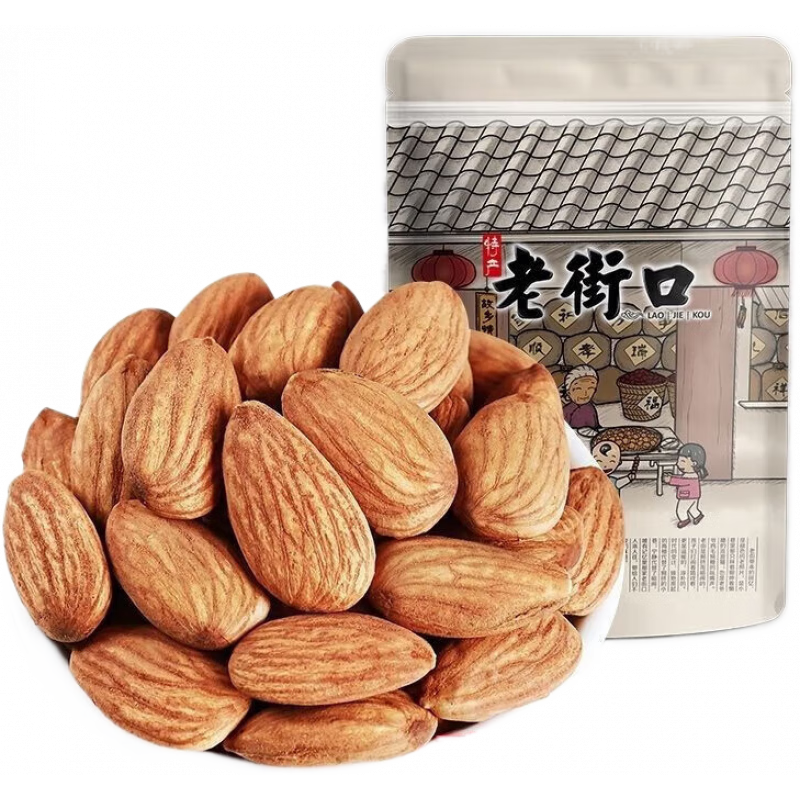 老街口-巴旦木堅(jiān)果250g巴旦木仁大杏仁批發(fā) 250g 鹽焗巴旦木仁250g*1袋L 鹽焗巴旦木仁250g*1袋