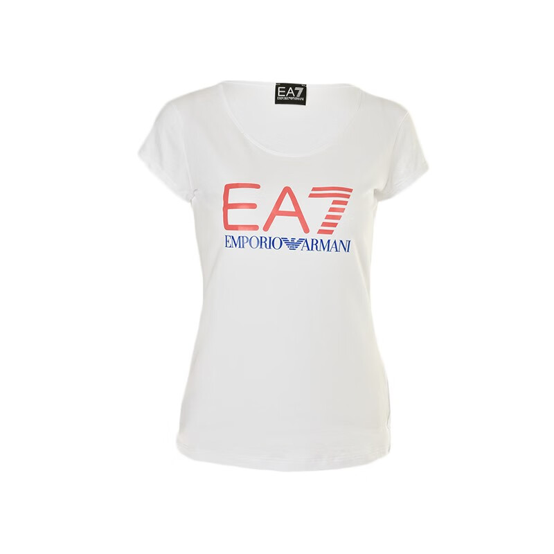armani 阿玛尼 ea7女款运动logo印花短袖t恤3ztt80j12z奢饰品潮牌 米