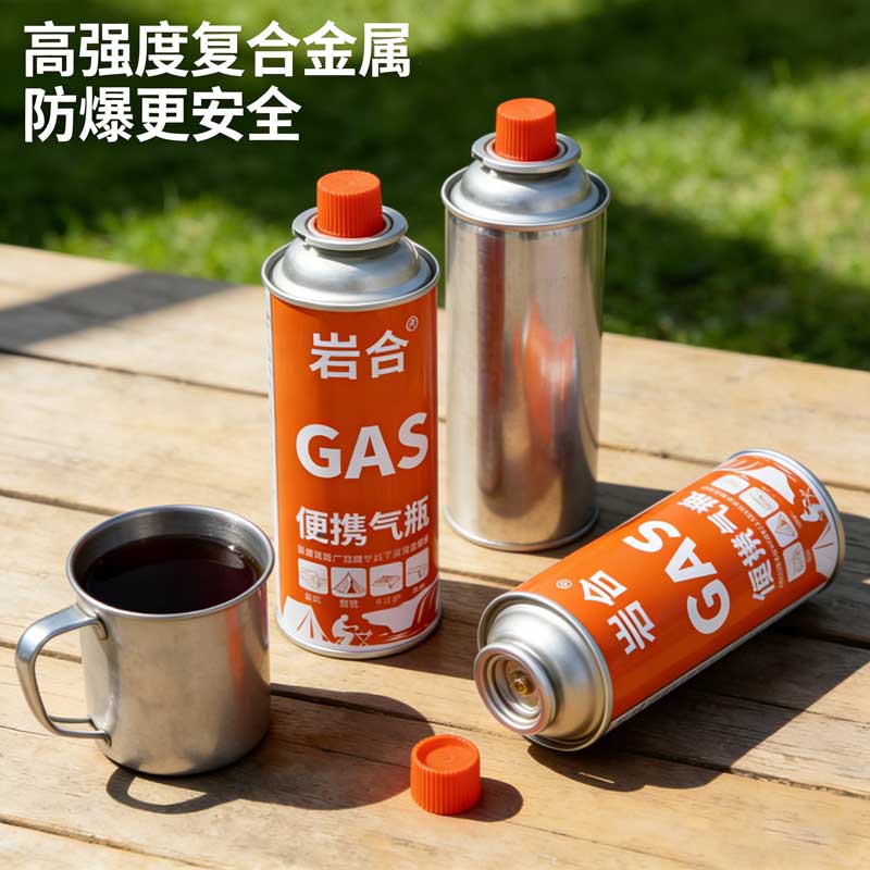 岩合卡式炉气罐通用 tj便携户外野营烧烤安全防爆气瓶 丁烷瓦斯煤气罐 220g*4瓶