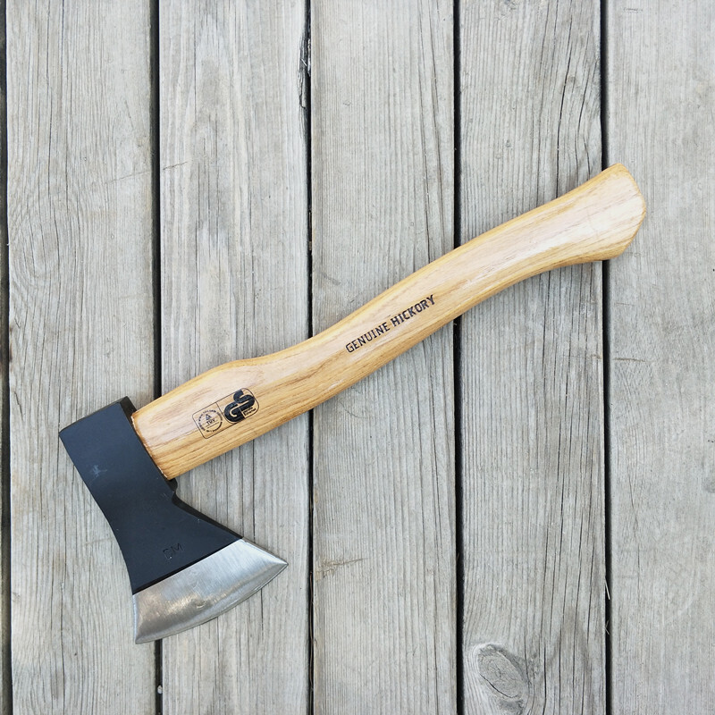 千惠侬德式手斧 斧头 野营斧 户外斧 斧子 山胡桃木柄 锰钢锻打 配斧