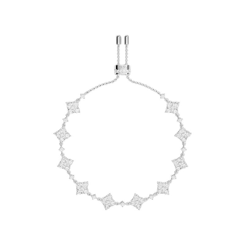 APM Monaco闪耀可调节四叶草手链情侣银饰时尚饰品送女友圣诞礼物