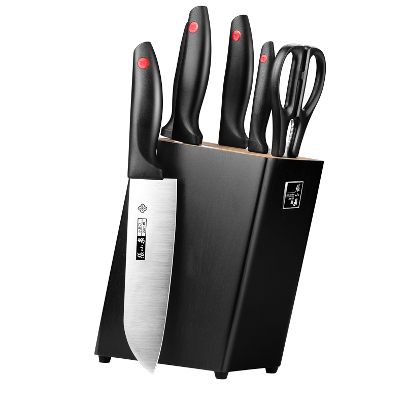 张小泉张字号【雅仕七件套】不锈钢厨房刀具防滑刀柄菜刀套装家用 张字号雅仕七件套