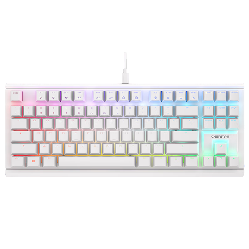 CHERRY MX1.1 ѩԭ���� ��е���� 87�� ���� RGB��Ч ���ߵ羺��Ϸ���� ��ɫ 239.8Ԫ(����ȯ)