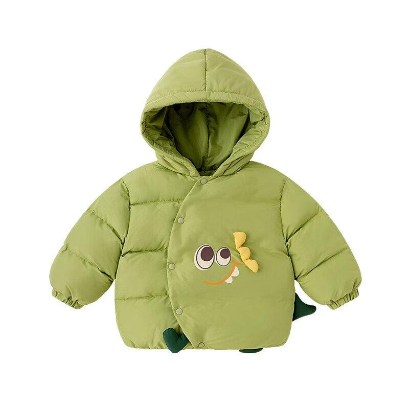 嘟嘟家儿童连帽棉服冬装男童棉袄女童加棉外套加厚宝宝棉衣可爱冬季衣服 粉色 100