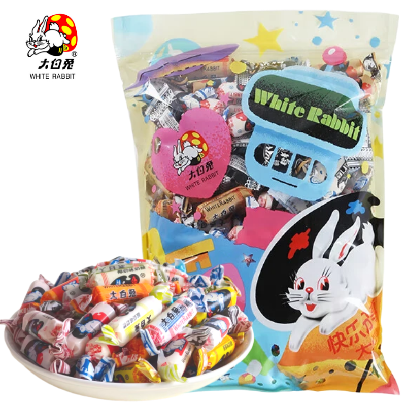 大白兔混合口味奶糖 501g约90颗 结婚散糖喜糖 上海特产圣诞节 糖果零食