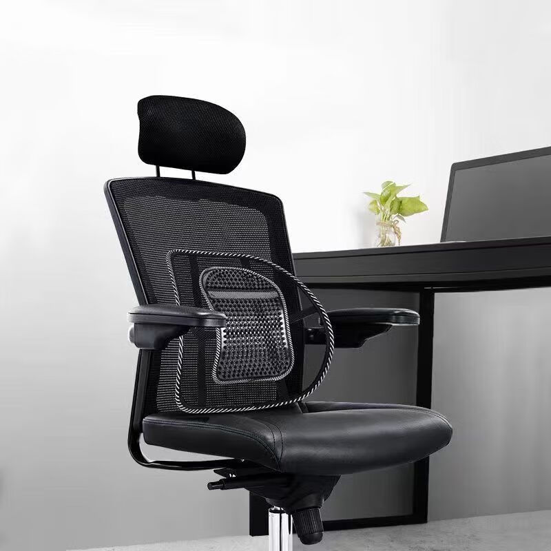 【精选百货】汽车腰靠护靠垫靠背座椅腰靠透气按摩办公室夏季四季 清凉透气护腰 【冰丝大皮丁腰靠】