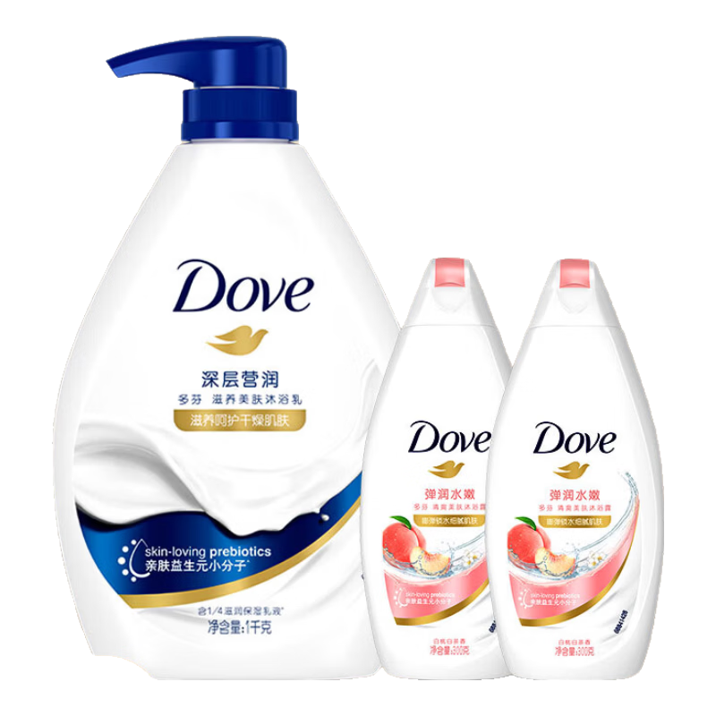 ���ڲ�������ң�Dove����ԡ¶����־�������ԡ��Һ��Ůʿ��ʪͨ�ü�ͥװ�������ٷ���Ʒ ��1600g�����Ӫ��1kg+300g*2 36.99Ԫ