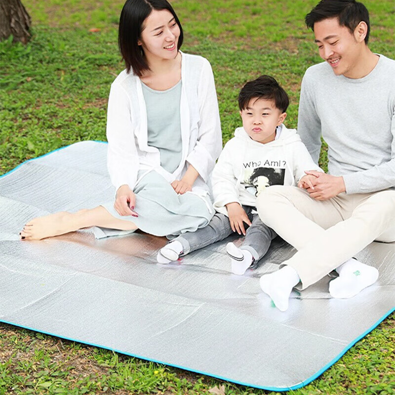 探险者【现货直发】垫户外便携野餐垫露营野炊加厚铝膜双面地垫帐篷垫子 2-3人防潮垫方形(2*2米)