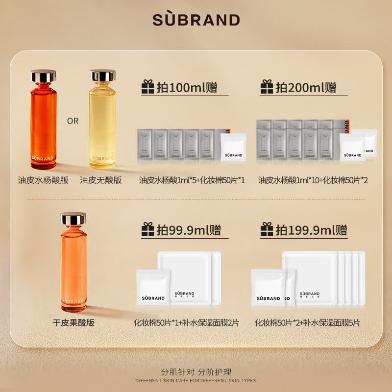 宿系之源 【改善闭口】闭口水控油祛痘收敛毛孔温和舒缓湿敷精华液 100.0ml 干皮 果酸版