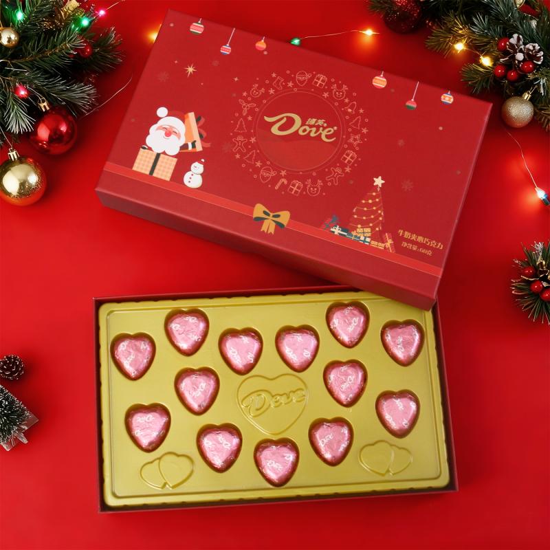 德芙 巧克力礼盒合集 ①圣诞红色心语13粒 拍3件39.3元 折1/粒 - 线报酷
