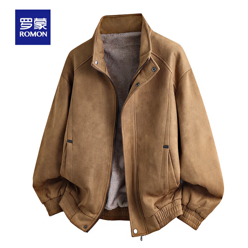 巴恩风美式复古加绒皮衣外套男款潮牌硬汉工装男士加厚