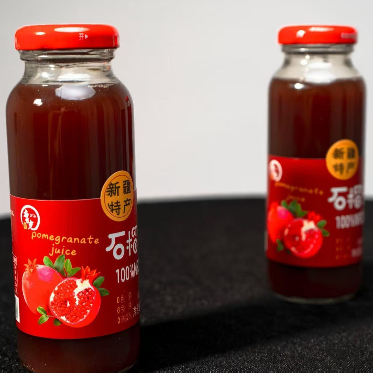 布扎克新疆特产100%NFC石榴汁皮亚曼鲜榨石榴汁酸甜可口纯鲜榨0添加水 200mL*8瓶