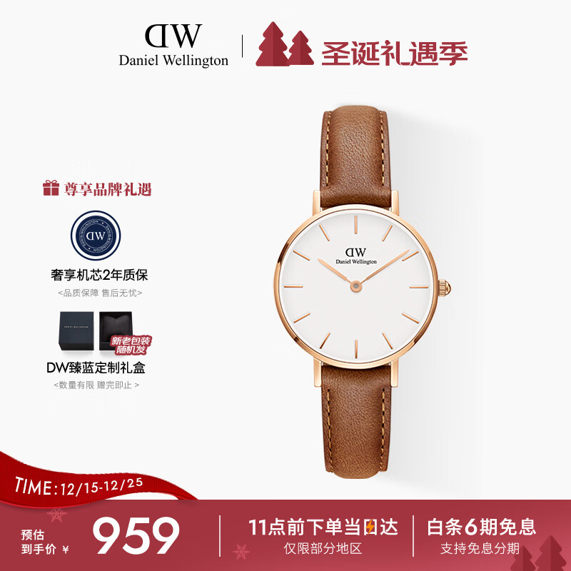 丹尼尔惠灵顿（DanielWellington）DW女士手表28mm欧美简约风时尚石英表七夕礼物送女友DW0010022