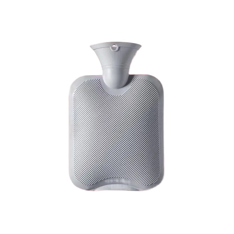 洋臣冬季热水袋灌水暖手袋防爆暖脚学生宿舍PVC暖水袋注水毛绒暖手宝 pvc内胆+长兔毛布套 【粉色灰色随机发货】 1000毫升