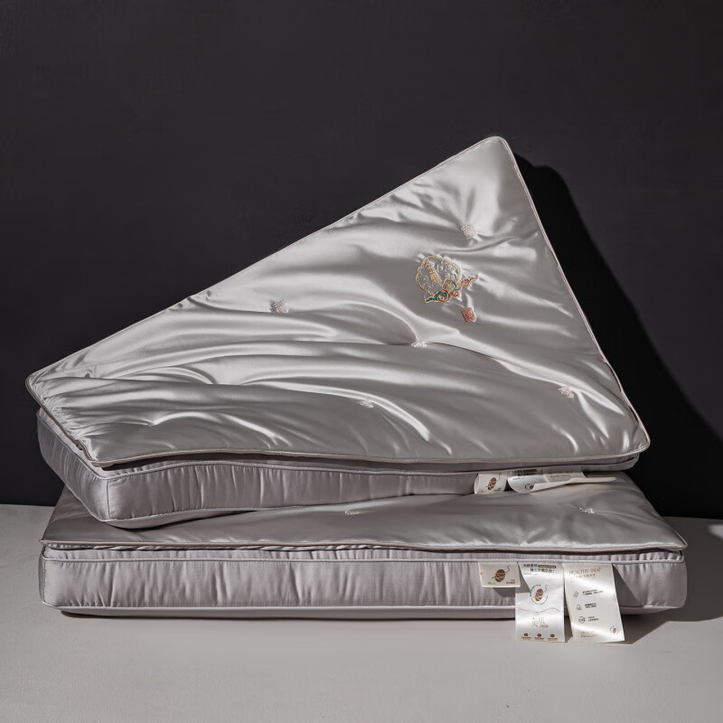 元族2025新款九福蚕丝刺绣枕枕头枕芯 九福蚕丝刺绣枕/只 74cm 48*