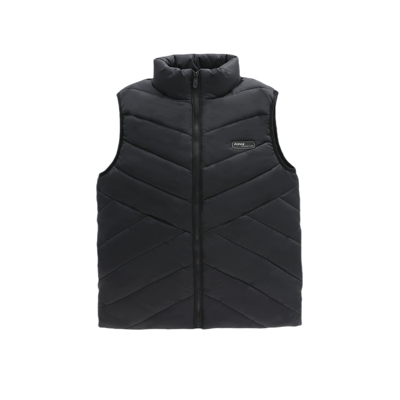 小猪班纳童装2025冬装新款儿童棉背心中大童男童马甲男孩冬季休闲 黑色 140