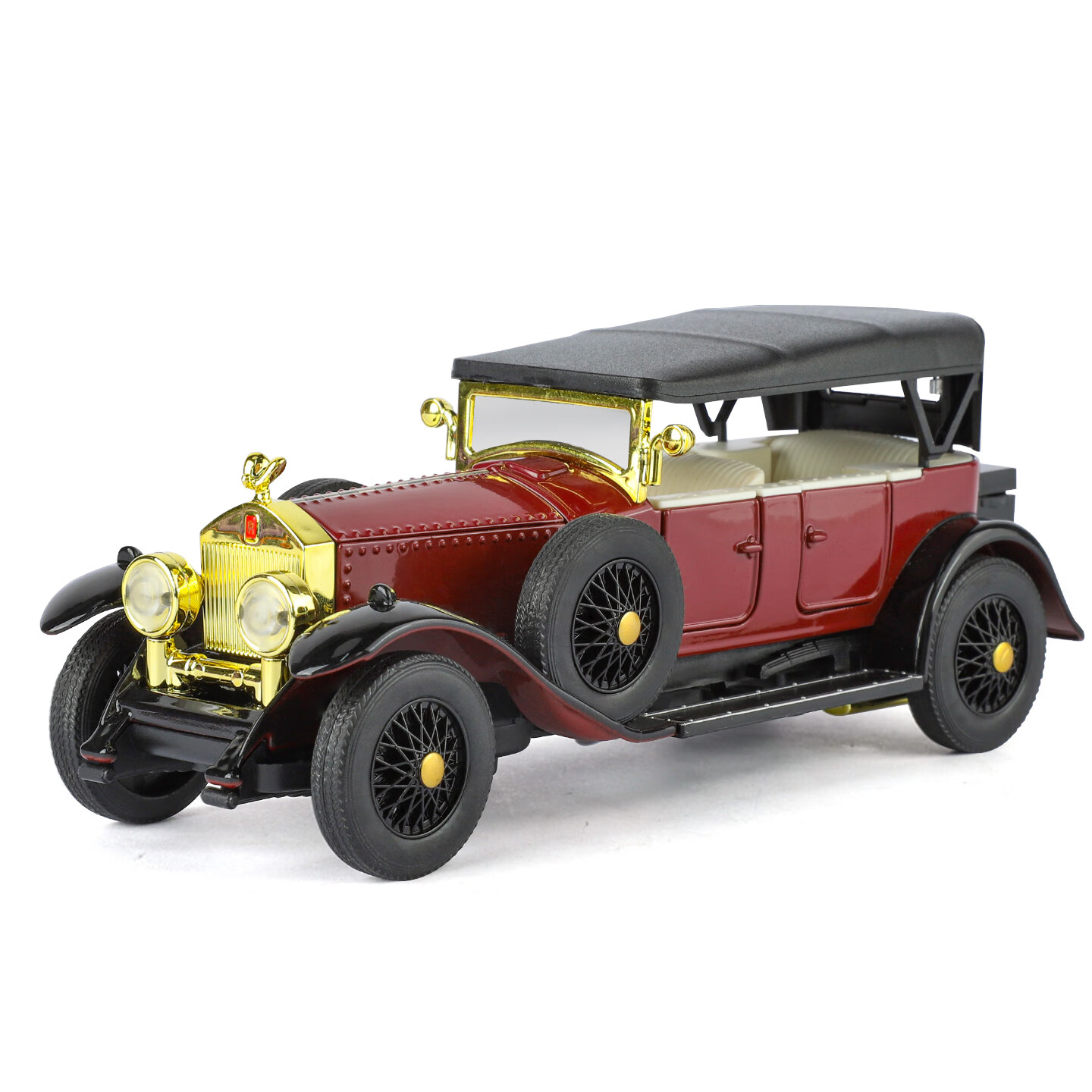 LEAUN劳斯莱斯·幻影老爷车模型1:24仿真合金车模收藏摆件男儿童玩具车 1/32劳斯莱斯·幻影模型（红色）