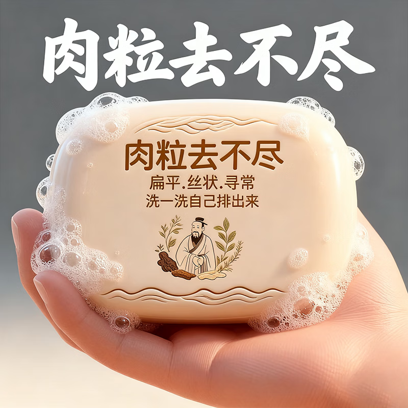 L0【国药匠心去尤痣皂】全身小肉粒扁平尤丝状尤疣瘊抑菌祛疣香皂 【拍1发5】72%重度顾客购买.