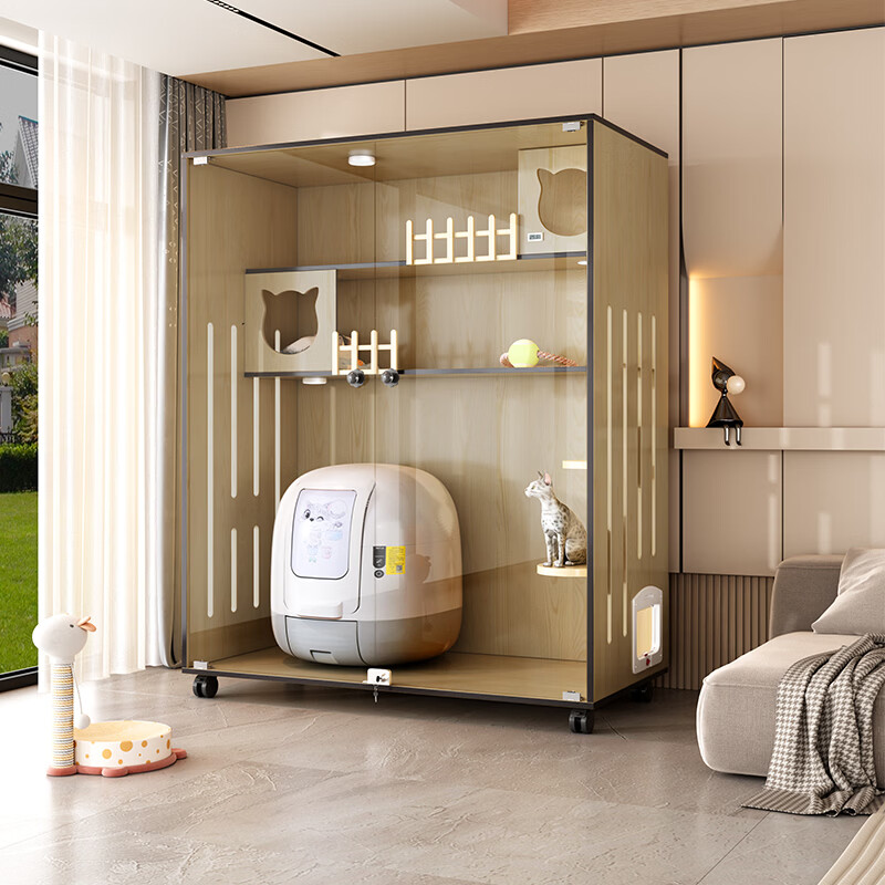 华元宠具（hoopet）商仓猫别墅家用室内猫笼子超大空间猫柜智能猫砂盆猫屋豪华猫窝房