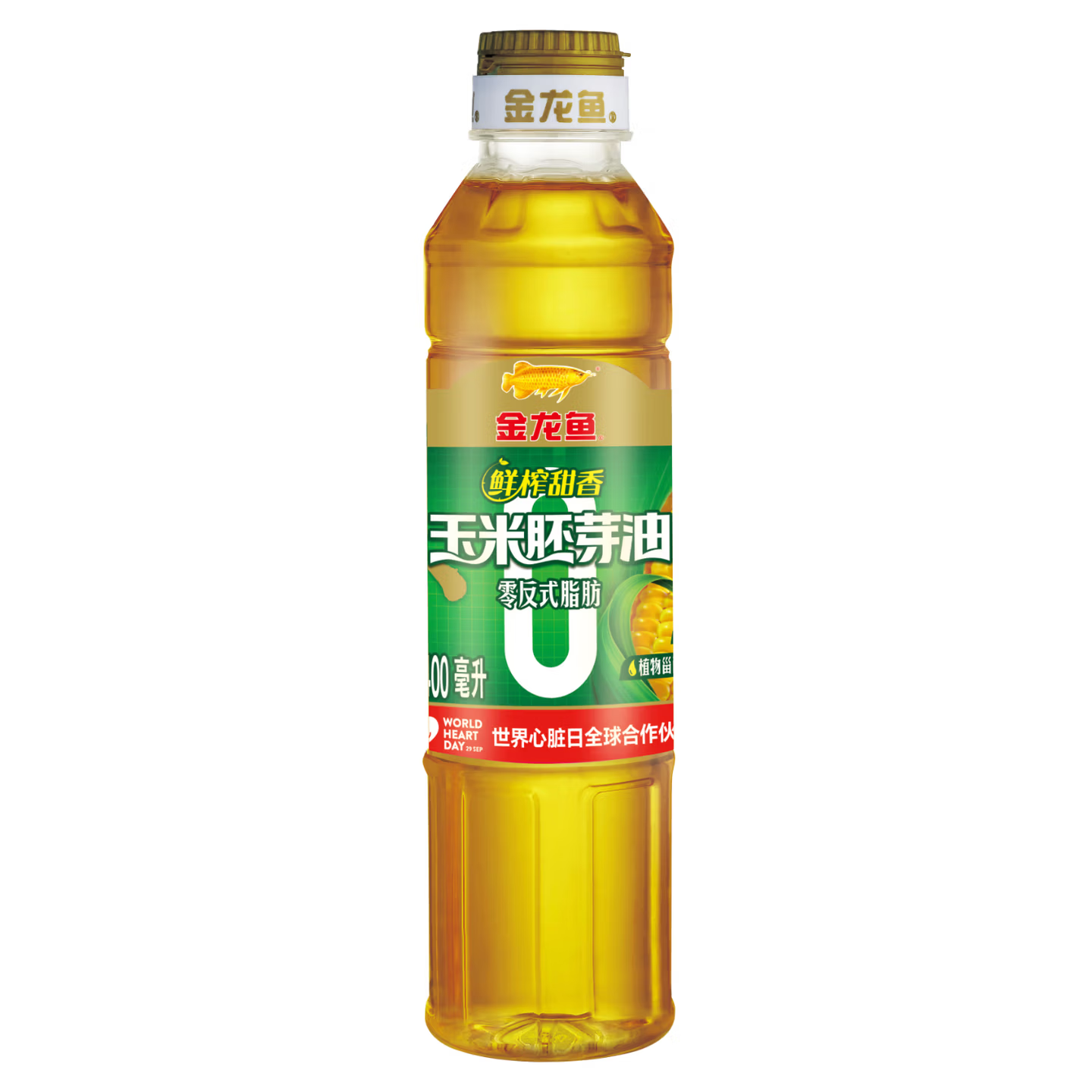 金龙鱼食用油 零反鲜榨甜香玉米胚芽油400ml 非转基因压榨一级 企业团购 400ml*1瓶