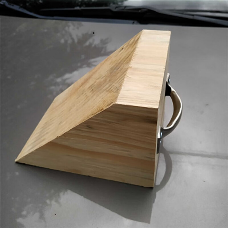 汽车三角木实木止退器挡轮胎定位器停车止阻器防滑三角木块固定器